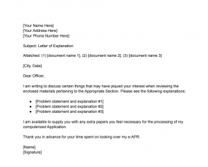 Explanation Letter for Canadian Visa Applications